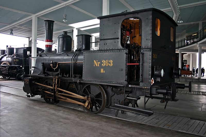 The Hs No.363 inside the museum.