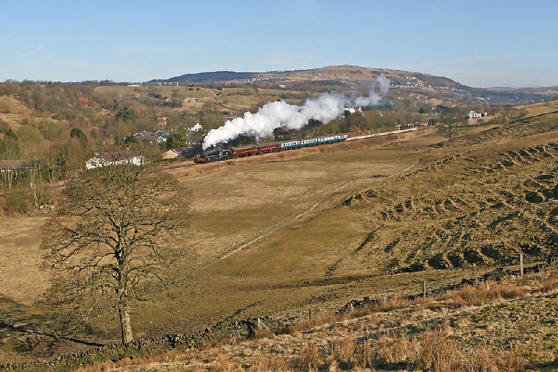 Heading downhill towards Ramsbottom and Bury - D Rodgers 9 Mar 2010