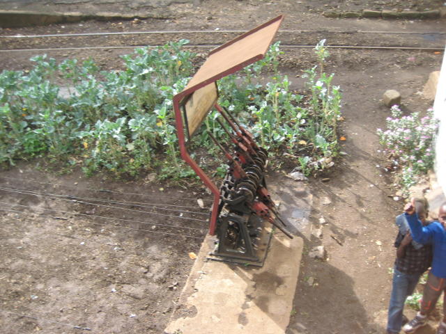 The ground frame controlling the points into the museum