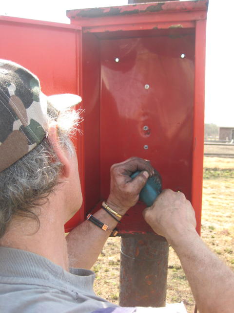Drilling away