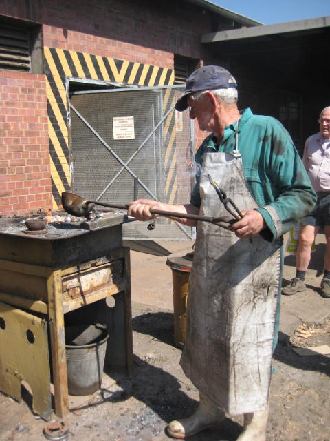 A picture of concentration - although Des has been doing this for more years than most of us can imagine