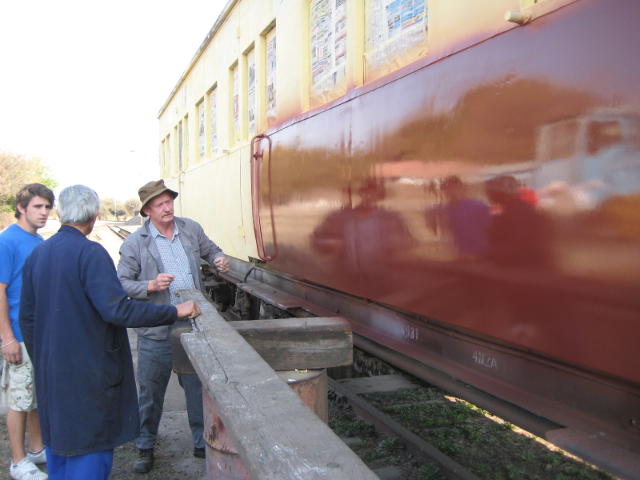 Uncle John telling Willie that they've put the paint on upside down