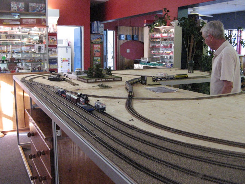 Eric follows the carriages around looking for uneven track sections.