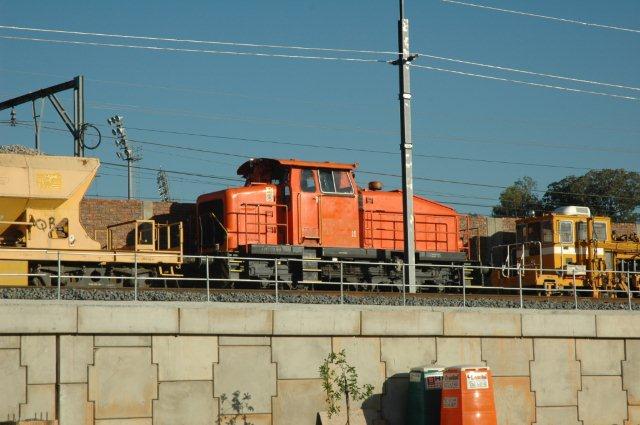 Gautrain shunt diesel viewed from near the Loftus Verseveld station.