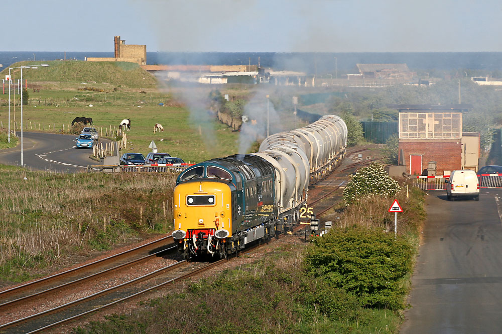 Comes off the single line from North Blyth and passes Freemans Crossing.