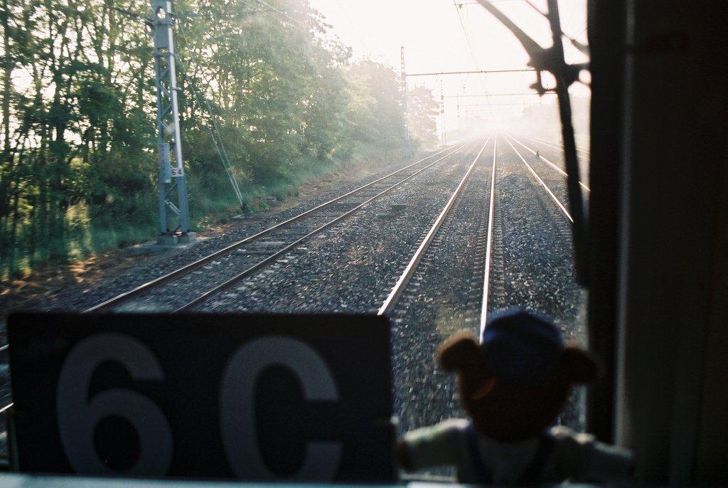 Le Chauffer Ted in early days in cab of French electric unit doing 120kph en route Chatres to Paris.