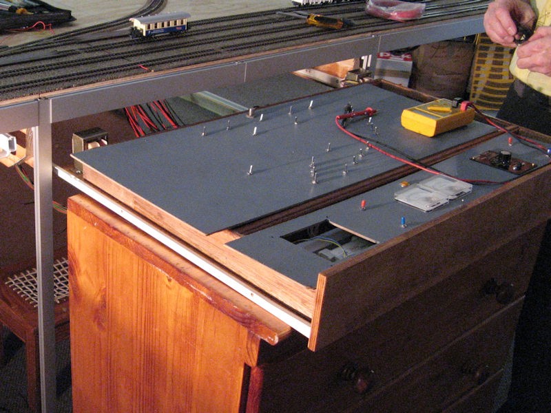 Panel in open position