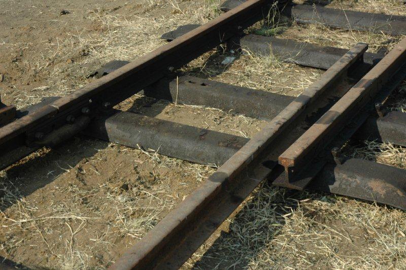 A length of rail was replaced that was too short, by one that was just too long. This section was later cut and drilled by John Dadford.