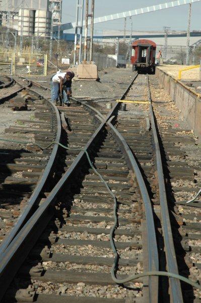 Looking Eastwards to our departure and arrival gate, the trackwork will soon be at mainline standards!