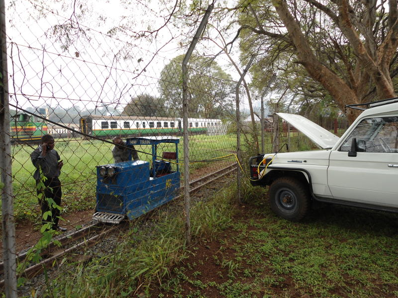 A little help from my trusty Land Cruiser and a pair of jump cables.