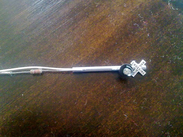 The finished level crossing light.