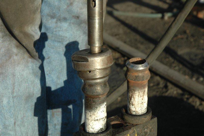 The close up view of the polishing process