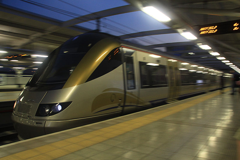 Pan shot at Marlboro at night