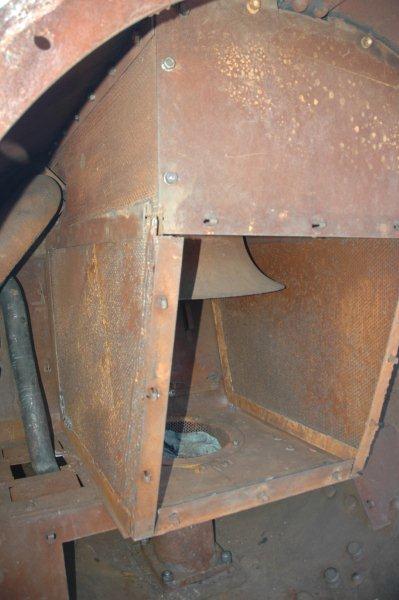 Spark arrestor arrangement in the class 19D. This is a box type as opposed to the familiar screen type of spark arrestor.