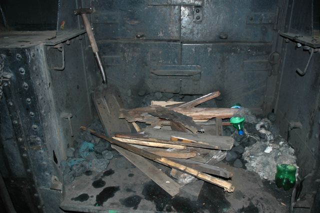 Firelighter's preparations prior to lighting up.