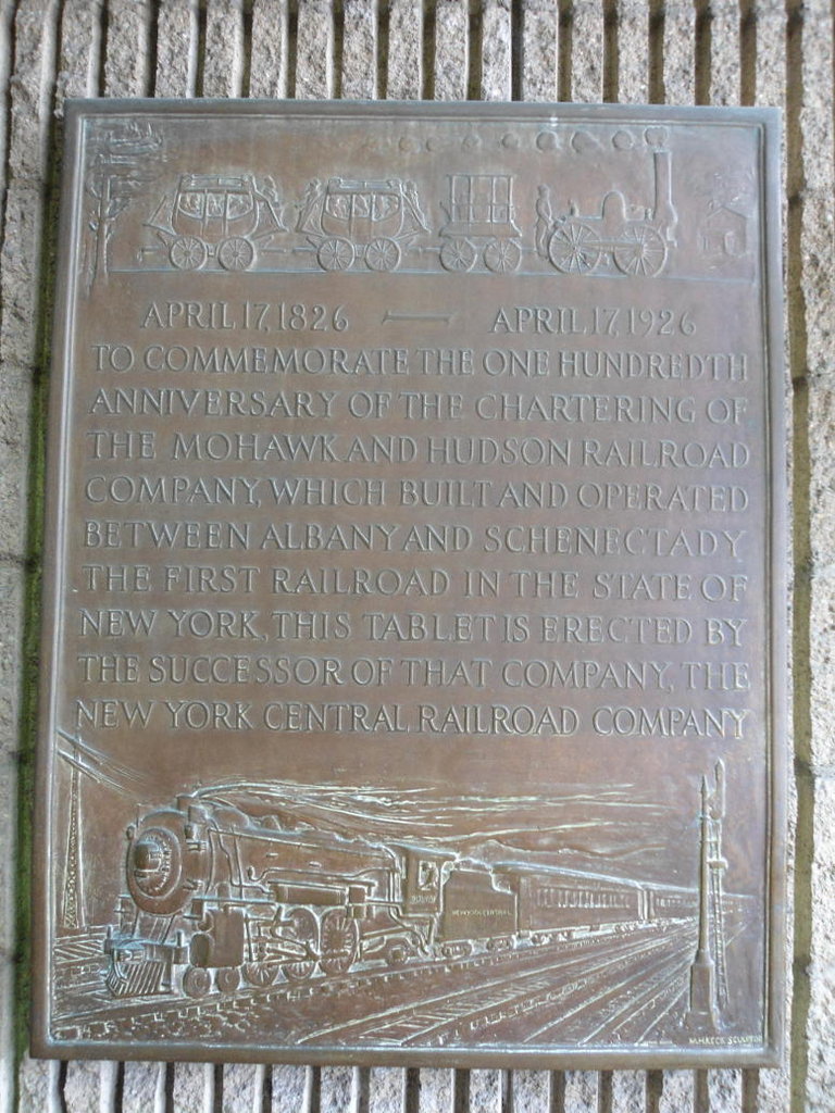 A commemorative plaque. Schenectady has a lot of historical information posters and pictures in the station.