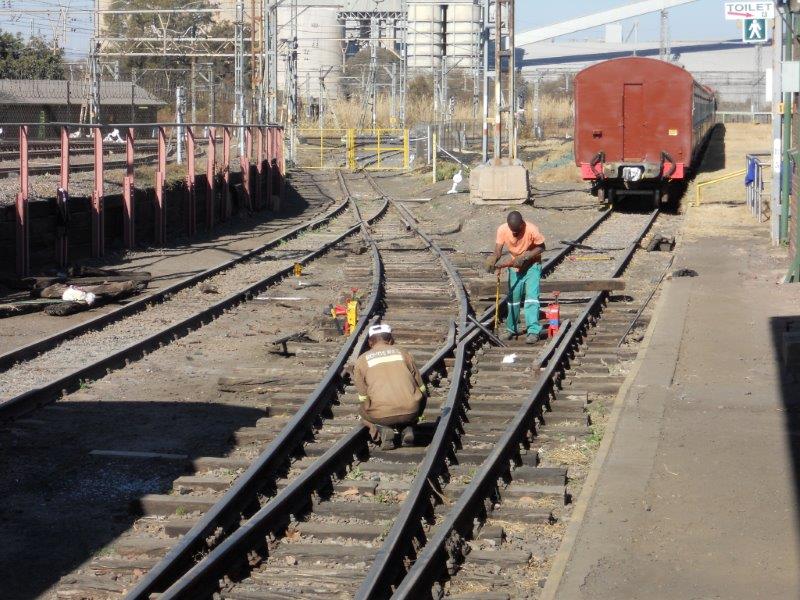 The winter months are always good for repair time and here we are replacing a few really poor quality sleepers that were starting to rot away. Note too the new left hand gate that was replaced after the wind blew it into the class 24 as it was returning light loco to Capital Park!