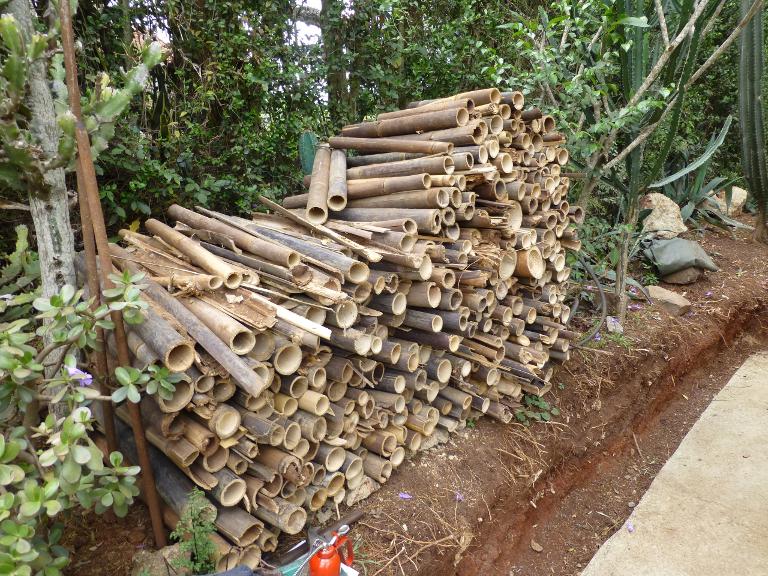 Bamboo burns very fiercely and creates a very hot fire