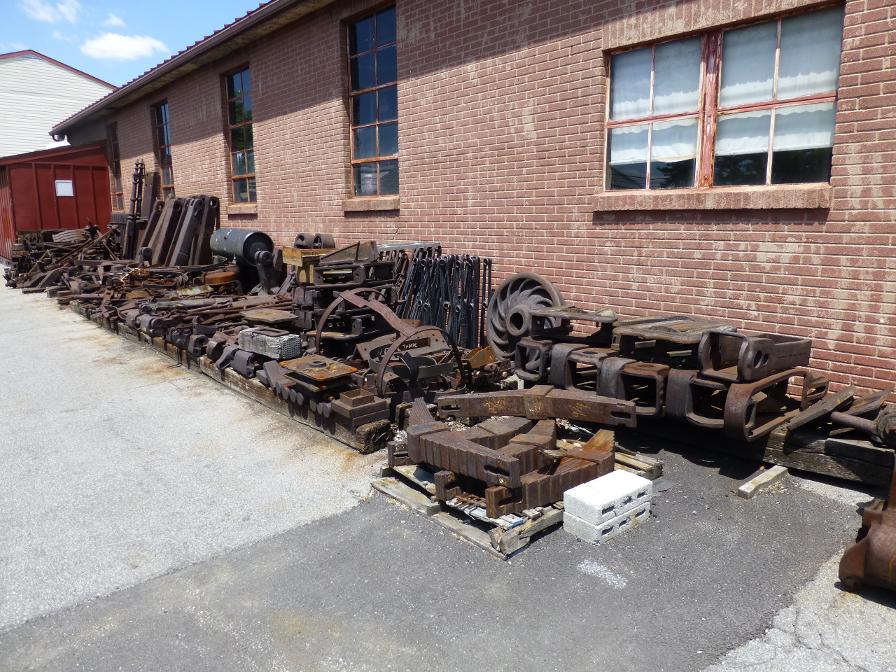 Spare parts, neatly stacked