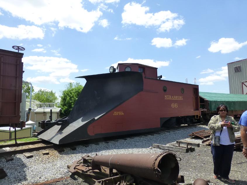 This snowplough was extensively used last winter on the Strasburg Railroad.