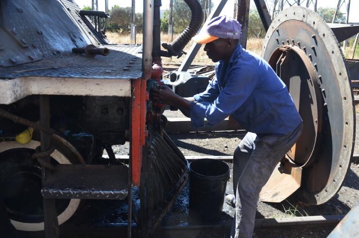 ALFRED and scrub brush