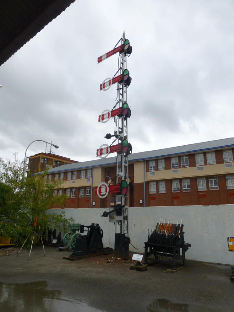 An array of semaphore signals