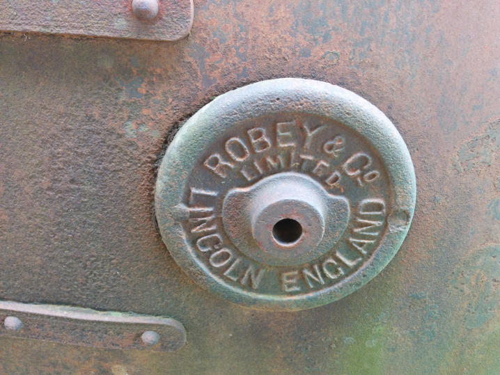Maker's plate on one of the Robeys