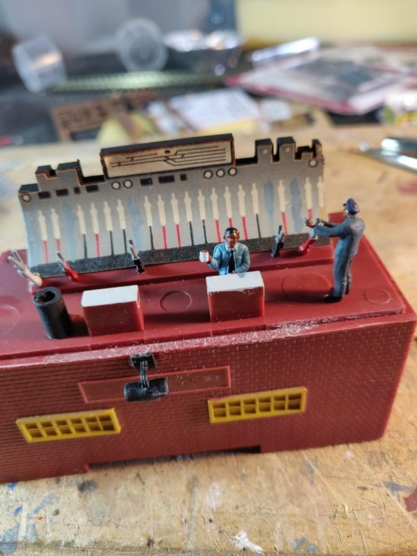 The detailed interior before refitting the top half of the building.