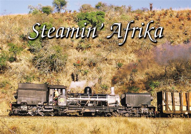 Small but powerfull. The NGG16 class Garratt number 116 trundles down towards Harding on the now closed line from Port Shepstone. Not long after this scene, the South African Railways let the line become the first privatised operation, under the Alfred County Railway