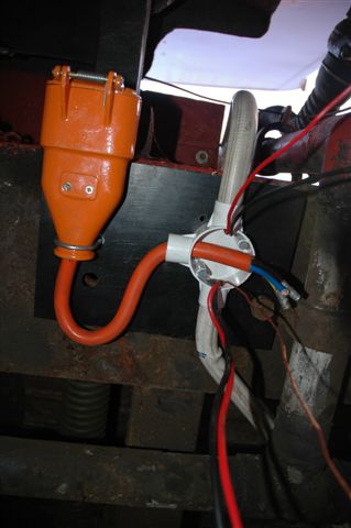 Worms eye view of the fitted power points on one of our suburban coaches. Design of the baseplate and the layout of the electrical connections was provided by a  pool of talent from Mike, Tom, Steve, John A and Gabor<br /><br />Photo by Nathan Berelowitz 18/08/07