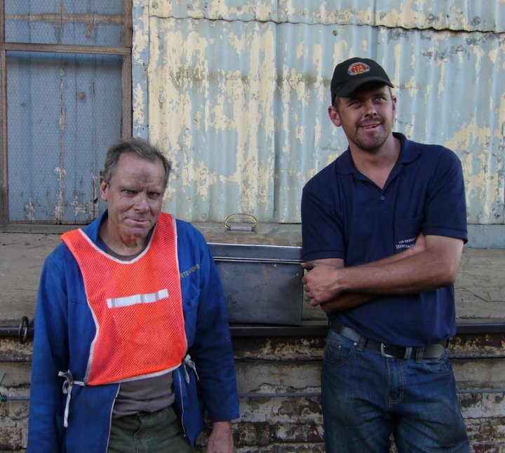 A very tired Andrew King and Shaun Ackerman take a break