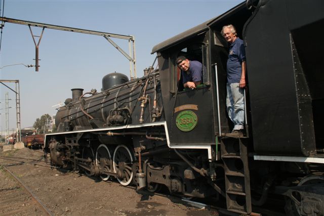 Fireman Gabor and driver Cliff