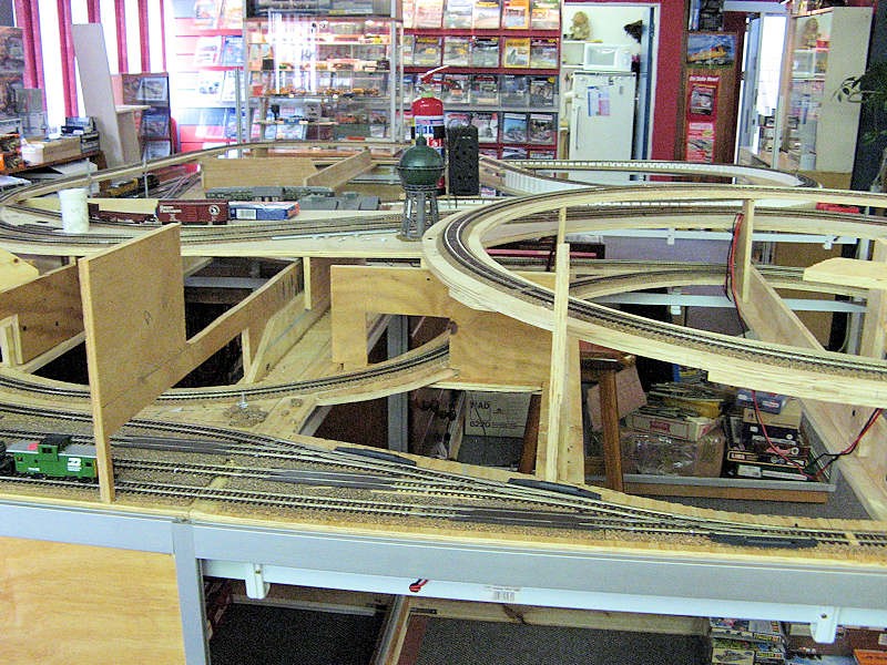 Photo 4 - Side view of the beginning of the underground yard. Notice a lot more clearance has been left over the yard so things can be manipulated if necessary.