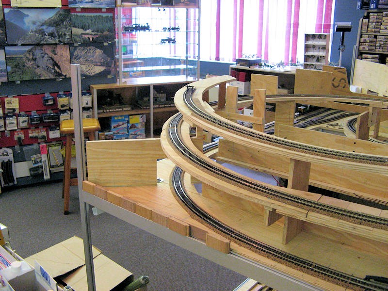 Photo 2 - Additional supports on the lower level. The end of the spiral loop, which will now straighten out can be seen.