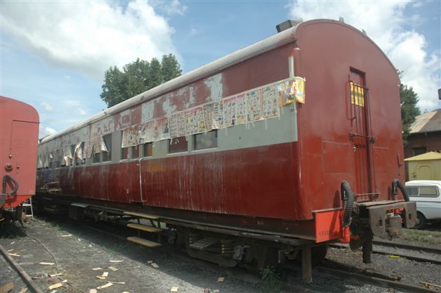 One of the coaches only needed the roof line section to be repaired and painted.