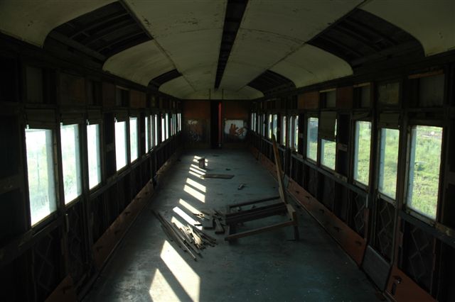 Looking down the line of vacant spaces. Soon there will be many happy folks enjoying an outing with steam.