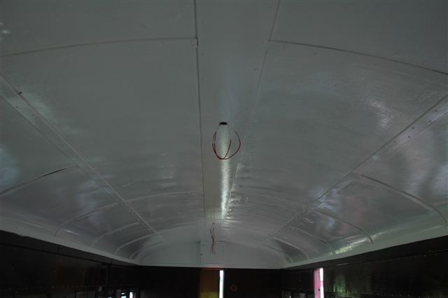 Refurbished roof and lighting wires in position. The intercom system will also be fitted