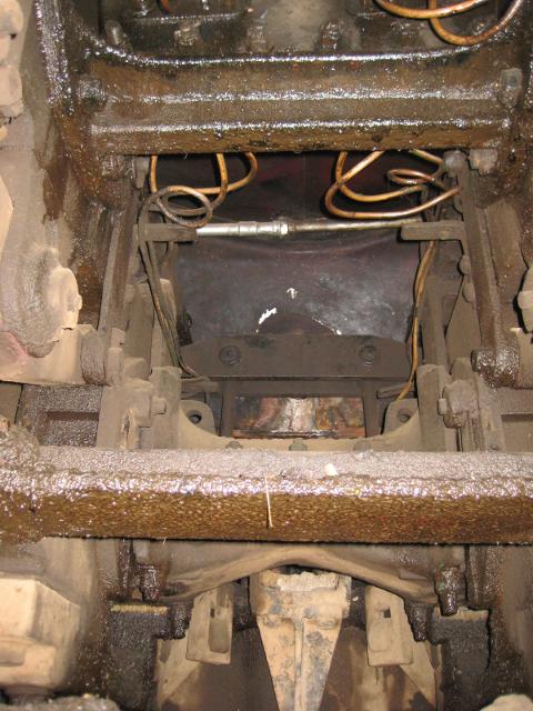 It's quite difficult to orientate myself, even just a couple of hours after taking this picture, but I think it is looking upwards and backwards at the front of the firebox
