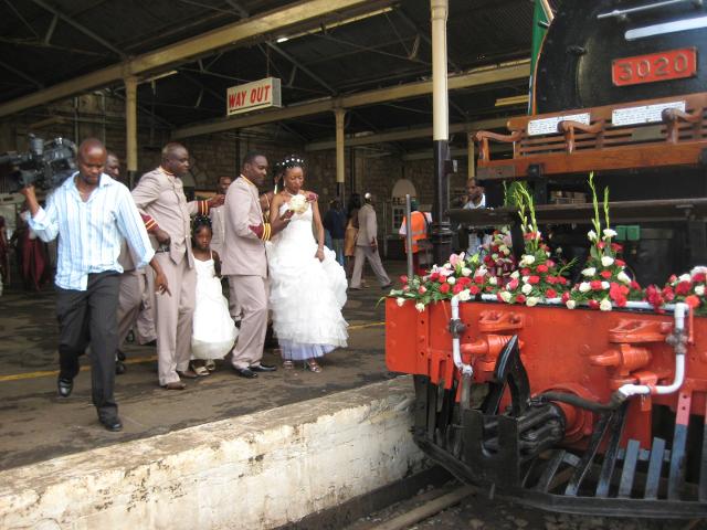 Ben and Zawadi eye their wedding transport