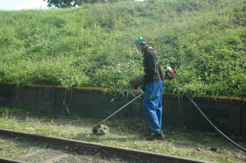 Clement at work on the inspection pit at Capital Park