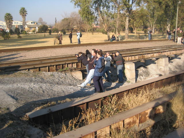 The lady leaning on the rail (centre) carried a smudge on her cheek for the rest of the session