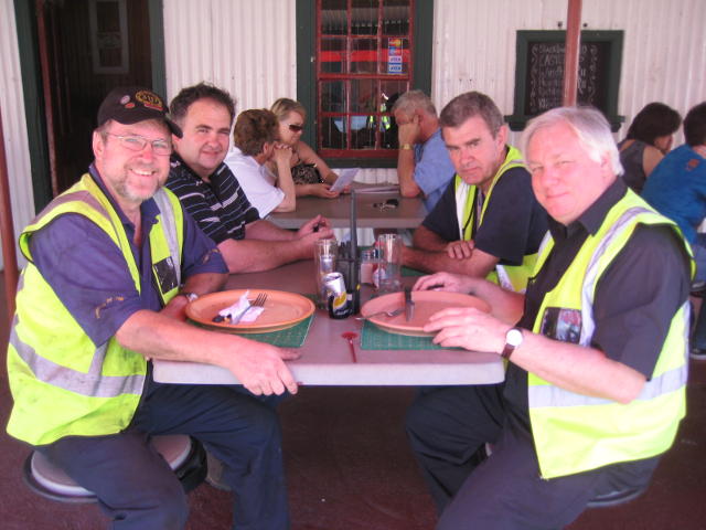 L to R: Fireman John, Marketing Manager Arno, Guard Steve S and Train Manager Steve A