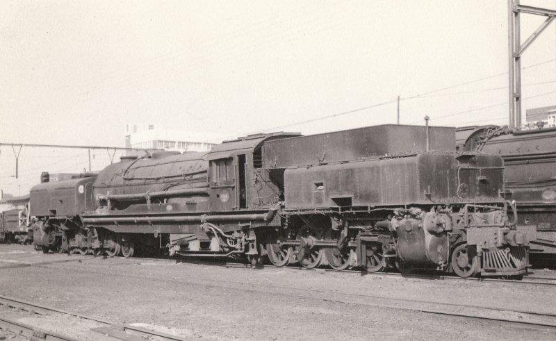 Withdrawn class GL garrats at Greyville depot in Durban. 1969