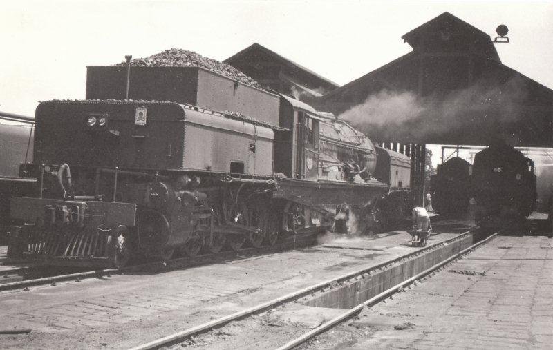 The huge hulks of GL garrats at Stanger shed in the late 1960's. These were my first big locomotives I ever saw as a pimply faced train spotter!