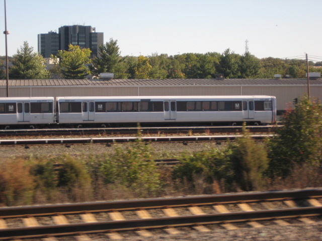 Metro sets just outside New Carrolton, Maryland