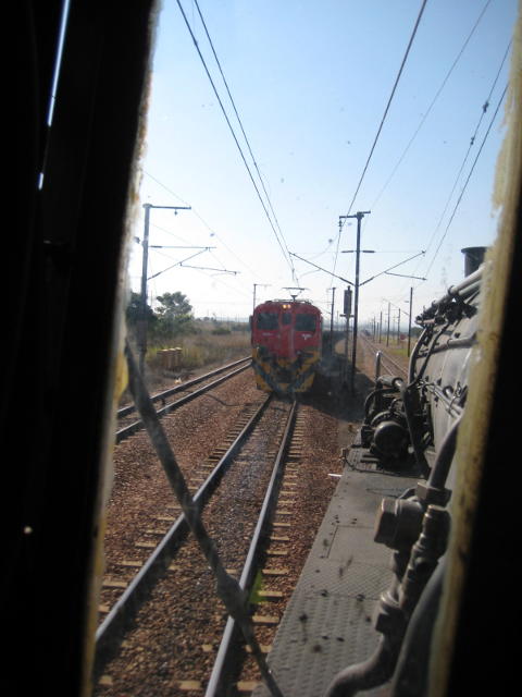 Passing an electric unit at Pyramid South
