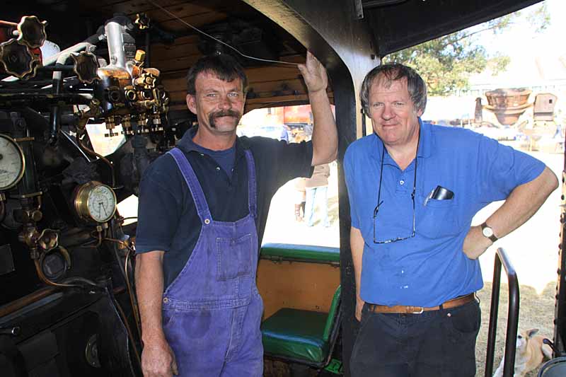 Footplate crew Arrie and Tony Attwell