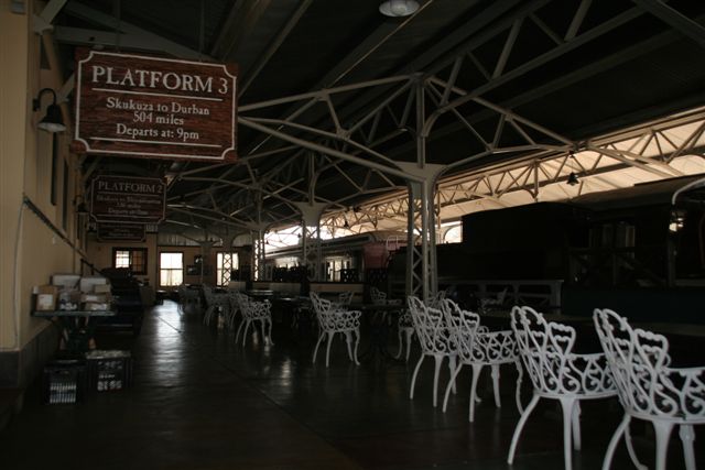 The station platform..