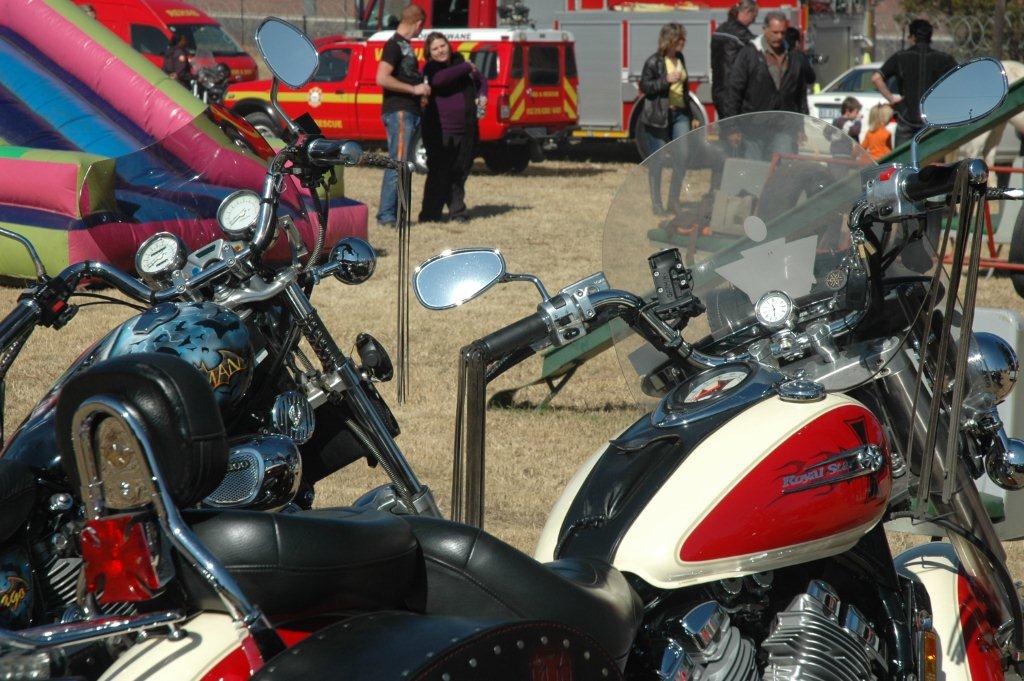 Bikes, Jumping castle and Fire engine were part of the open day scene