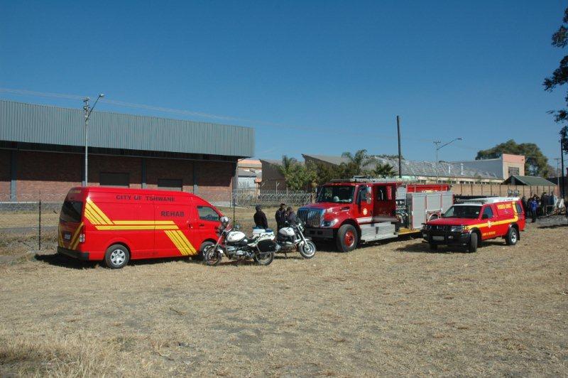 Courtesy of the Tshwane Fire department, we had a display of their vehicles for two hours. Many thanks to them
